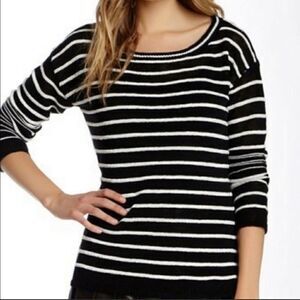 Alice + Olivia Ottoman Linen Blend Striped Sweater